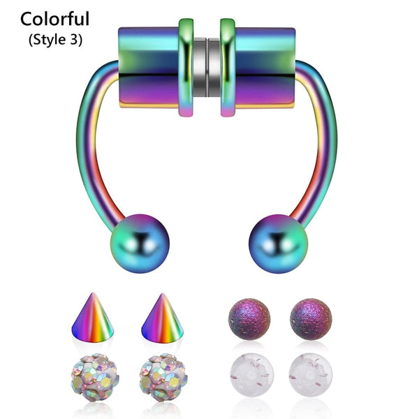 SearchFindOrder colorful style3 Magnetic Nose Hoop Ring