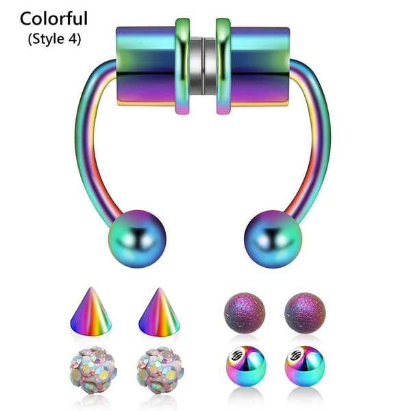 SearchFindOrder colorful style4 Magnetic Nose Hoop Ring
