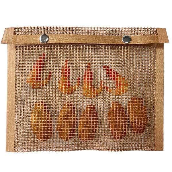 SearchFindOrder Copper 22x27cm Non-Stick Mesh Grilling BBQ Bag