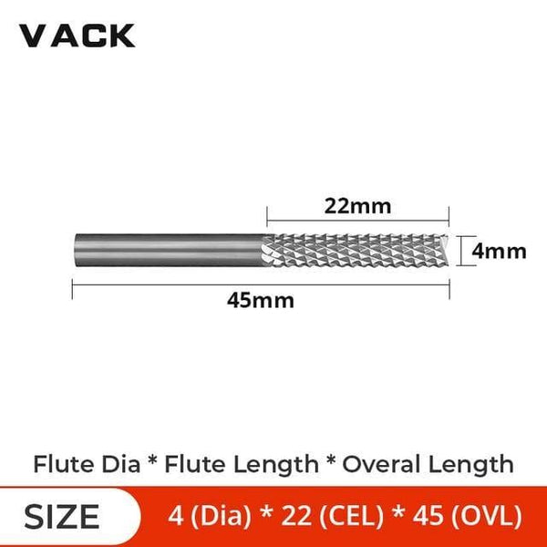 SearchFindOrder D4X22X45L Carbide Tungsten Corn teeth Milling bits cutter for Engraving machine