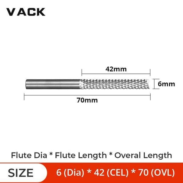 SearchFindOrder D6X42X70L Carbide Tungsten Corn teeth Milling bits cutter for Engraving machine