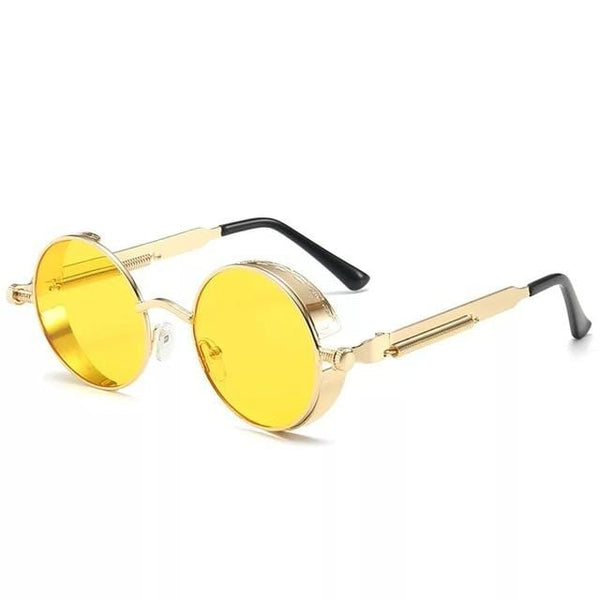 SearchFindOrder daily deal COLOR-12 / Glasses Retro Round Classic Gothic Steampunk Sunglasses (UV400)