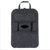 SearchFindOrder Dark gray Universal Car Back Seat Storage Organizer with Elastic Felt Storage Bag 6 Pockets Organizer