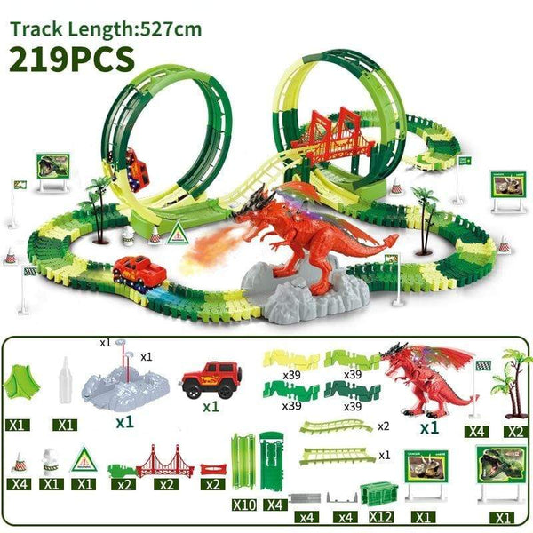 SearchFindOrder Dinosaur 360° Loops Railway Track Set