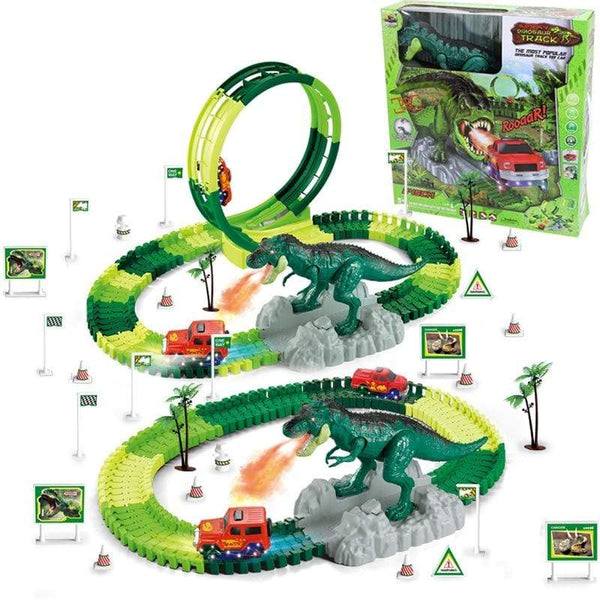 SearchFindOrder Dinosaur 360° Loops Railway Track Set