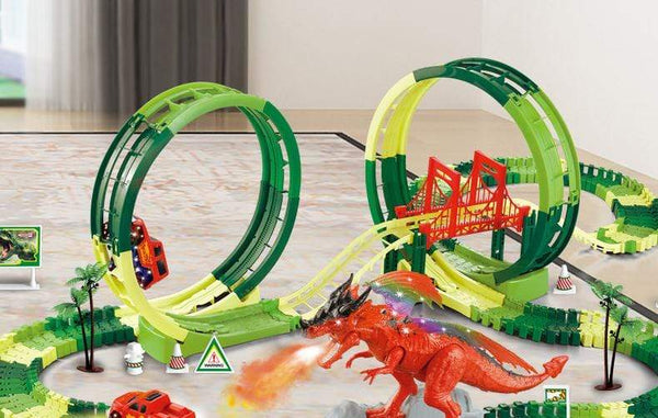 SearchFindOrder Dinosaur 360° Loops Railway Track Set