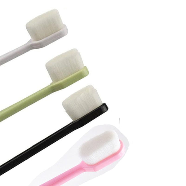 SearchFindOrder Flat Bristols 4pcs Ultra-Soft Nano Bristle Toothbrushwith Millions of Fine Bristles (4pcs)
