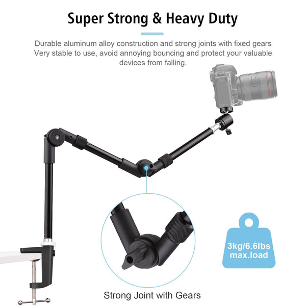 SearchFindOrder Flexible and Foldable Desk Mount Stand with Metal Bracket