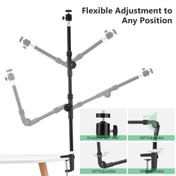 SearchFindOrder Flexible and Foldable Desk Mount Stand with Metal Bracket