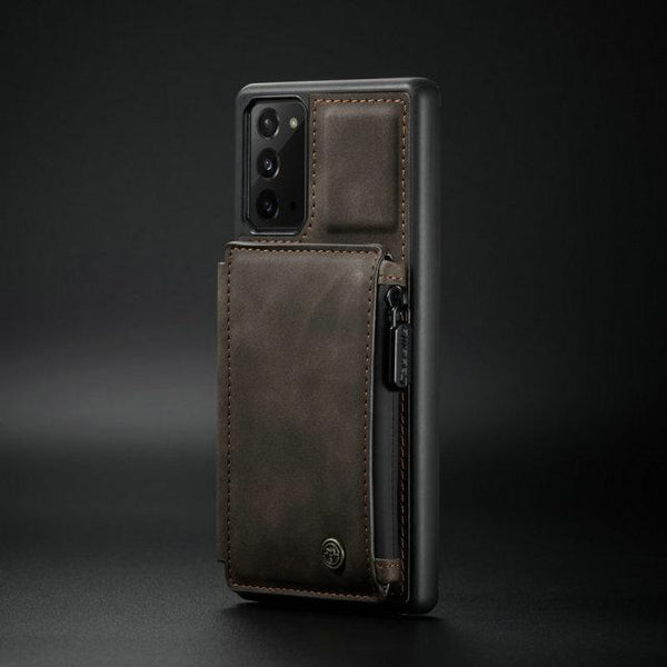 SearchFindOrder For Galaxy note 10 / Coffee Luxury Multifunctional Wallet Phone Case For Samsung