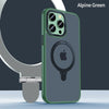 SearchFindOrder For iPhone14 Pro Max / Alpine Green Shockproof Metal Cellphone Ring Holder Case