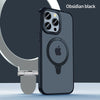 SearchFindOrder For iPhone14 Pro Max / Obsidian Black Shockproof Metal Cellphone Ring Holder Case