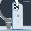 SearchFindOrder For iPhone14 Pro Max / Sierra Blue Shockproof Metal Cellphone Ring Holder Case