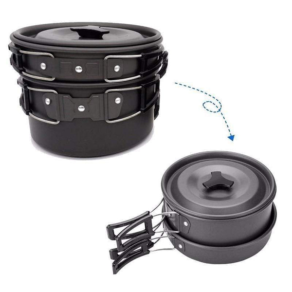 SearchFindOrder Full Set Outdoor Pots Pans Camping Cookware