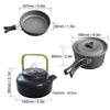 SearchFindOrder Full Set Outdoor Pots Pans Camping Cookware