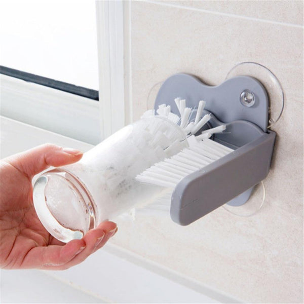 SearchFindOrder Glass Washer with Double Sided Bristle Brush