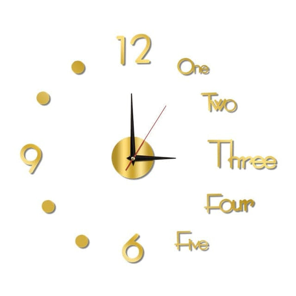 SearchFindOrder Gold / Large 37 Inch Modern Wall Clock DIY Timepiece
