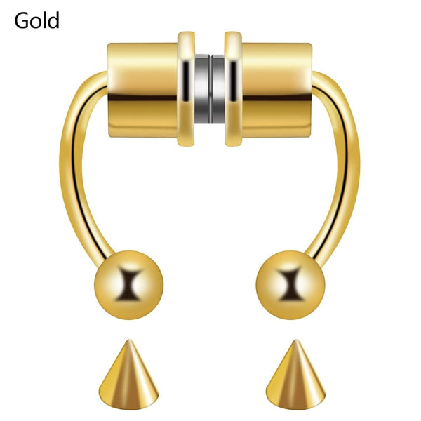 SearchFindOrder Gold Magnetic Nose Hoop Ring