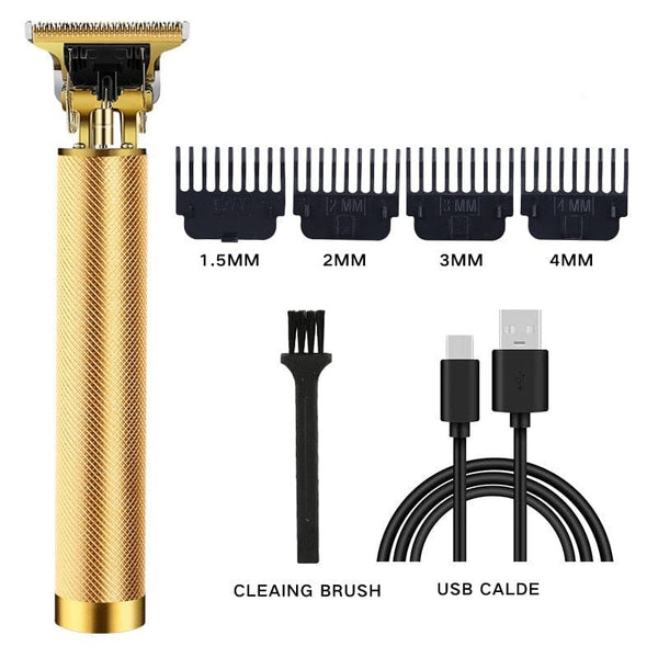 SearchFindOrder Gold Plain Metal Professional Hair Trimmer with LCD Display