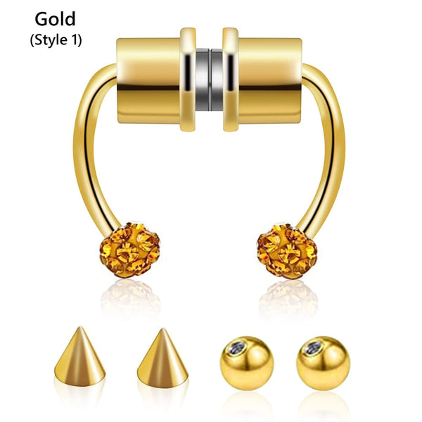 SearchFindOrder gold style1 Magnetic Nose Hoop Ring