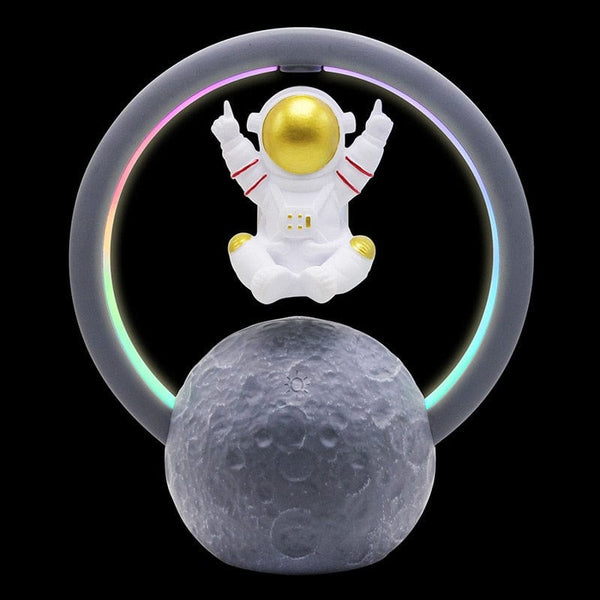 SearchFindOrder Gold Type A Levitating Astronaut Bluetooth Speaker Lamp