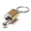 SearchFindOrder Golden Six-Speed Manual Shift Keychain