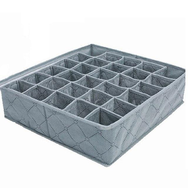 SearchFindOrder Gray 30 Grids Foldable Drawer Storage Box Organizer