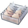 SearchFindOrder Gray 6 Grids Foldable Drawer Storage Box Organizer