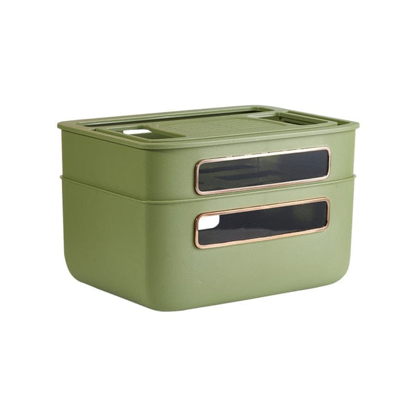 SearchFindOrder green 2 WiFi Router Rack & Cable Organizer Box