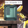 SearchFindOrder Green For Version 1 2 Shockproof Protective Cover For Apple AirPods 1/2 and Pro