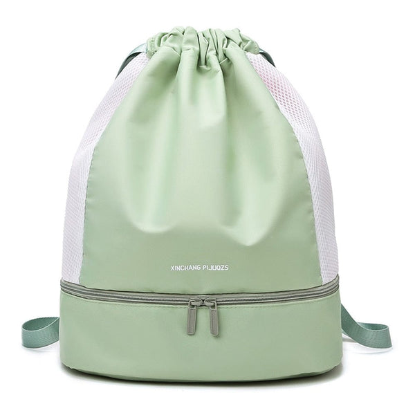 SearchFindOrder Green Large Capacity Oxford Sports Backpack with Dry Wet Separation