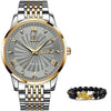 SearchFindOrder Grey Men Mechanical Luxury Automatic Stainless Steel Waterproof Watch