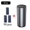 SearchFindOrder Grey Pack of Three 30 Piece Bags Alloy Car Trash Bin (90 Bags)