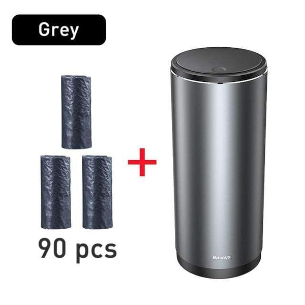 SearchFindOrder Grey Pack of Three 30 Piece Bags Alloy Car Trash Bin (90 Bags)