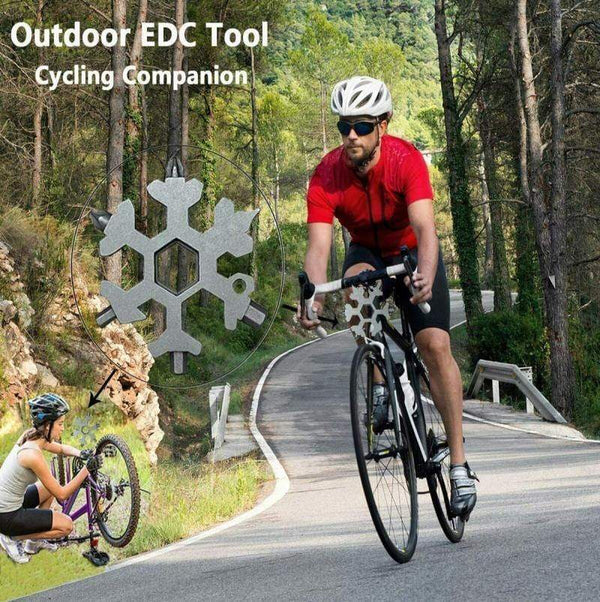 SearchFindOrder Hand Tools 18-in-1 Stainless Steel Snowflake Multifunctional Tool