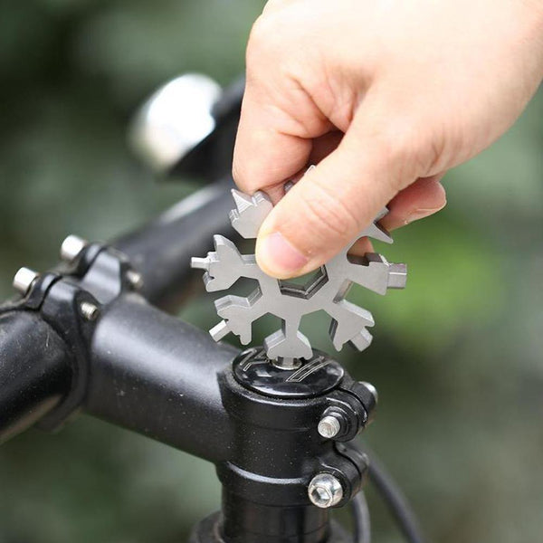 SearchFindOrder Hand Tools 18-in-1 Stainless Steel Snowflake Multifunctional Tool