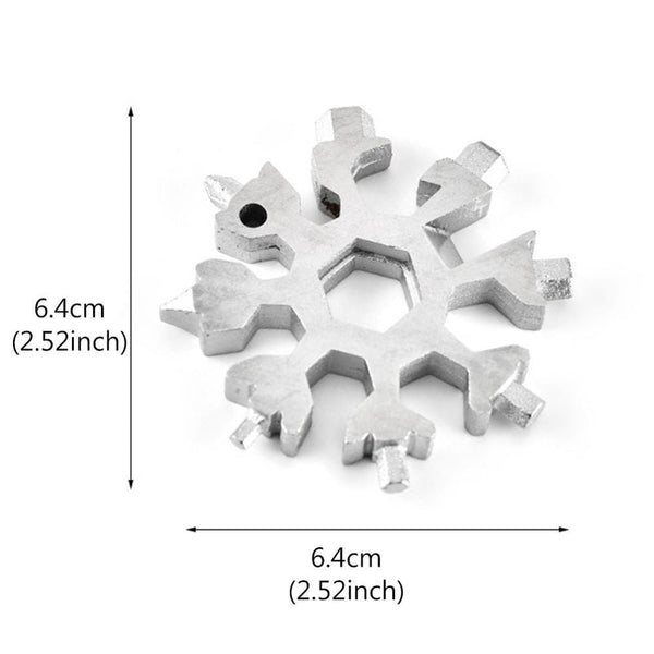 SearchFindOrder Hand Tools 18-in-1 Stainless Steel Snowflake Multifunctional Tool