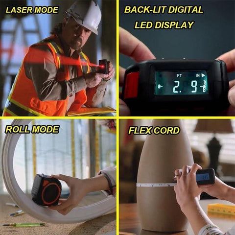 SearchFindOrder Hand Tools 3-in-1 Display Measuring Tape