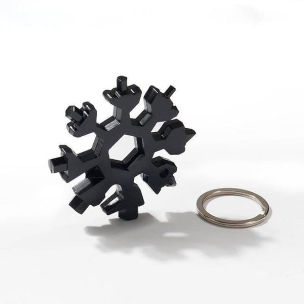 SearchFindOrder Hand Tools Black 18-in-1 Stainless Steel Snowflake Multifunctional Tool