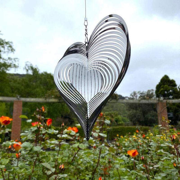 SearchFindOrder Heart & Tear Drop Spinning Wind Chimes
