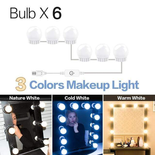 SearchFindOrder Hollywood Style Vanity Mirror USB LED Lights