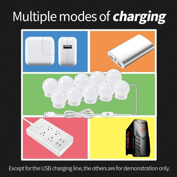 SearchFindOrder Hollywood Style Vanity Mirror USB LED Lights