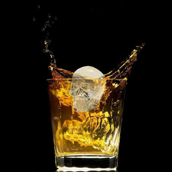 SearchFindOrder Ice Cube Trays 3D Skull Silicone Mold Ice Cube Maker & Chocolate Mold