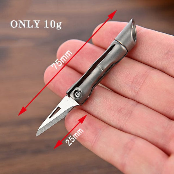 SearchFindOrder itanium Alloy Mini Folding Keychain Knife