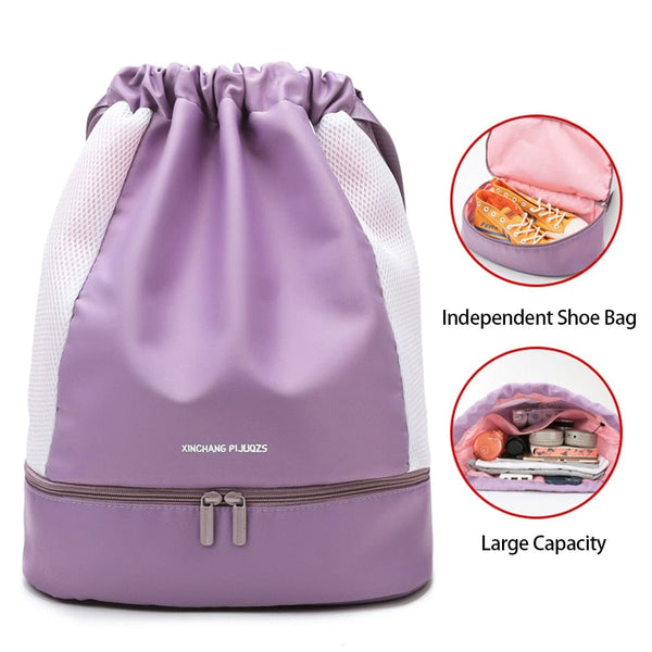 SearchFindOrder Large Capacity Oxford Sports Backpack with Dry Wet Separation