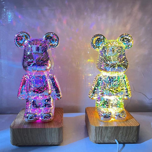 SearchFindOrder LED Bear Fireworks Night Lamp