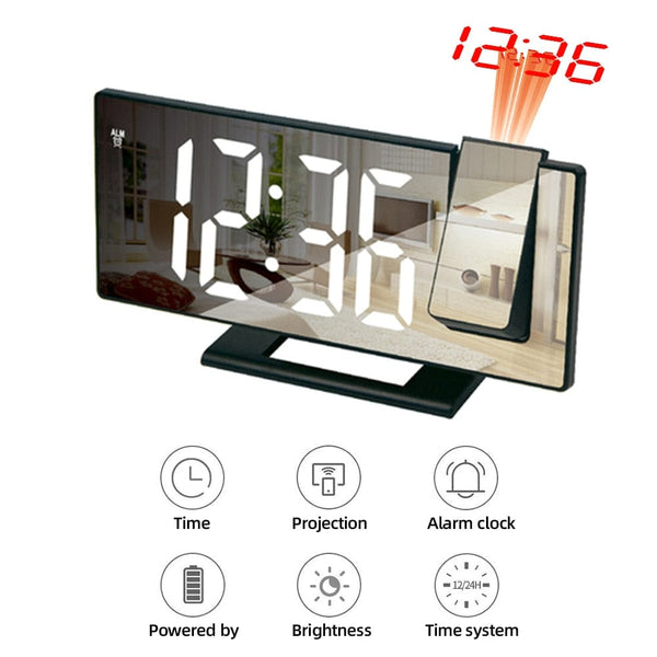 SearchFindOrder LED Digital Projection Alarm Clock