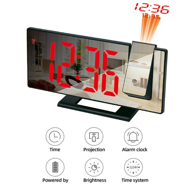 SearchFindOrder LED Digital Projection Alarm Clock