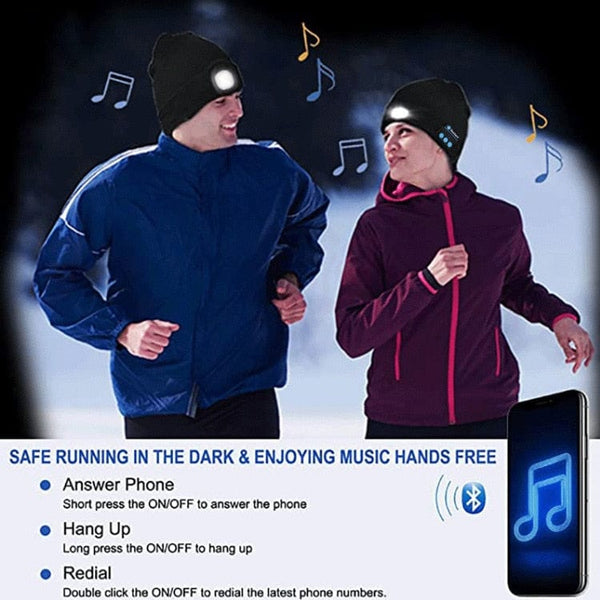 SearchFindOrder LED Wireless Headphone Music Winter Hat