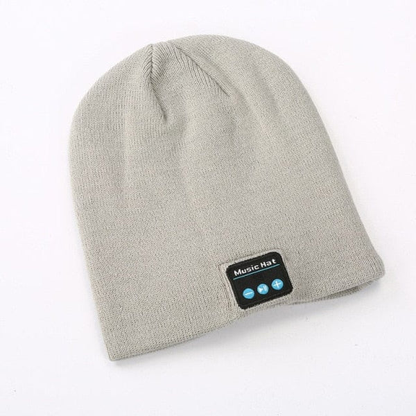 SearchFindOrder Light Gray Wireless Headphone Winter Hat